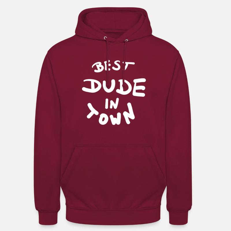 Meilleure ville de Dude - Sweat-shirt à capuche unisexe - bordeaux
