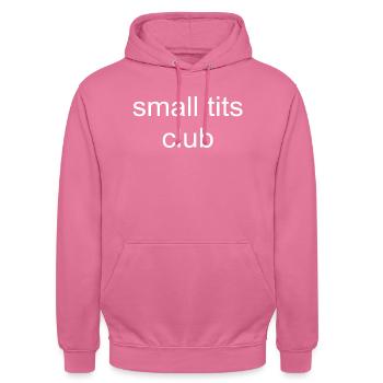 small tits club - Geschenk / Geschenkidee - Unisex Hoodie - Pink - Vorne - Alina (178cm) & Michal (187cm)