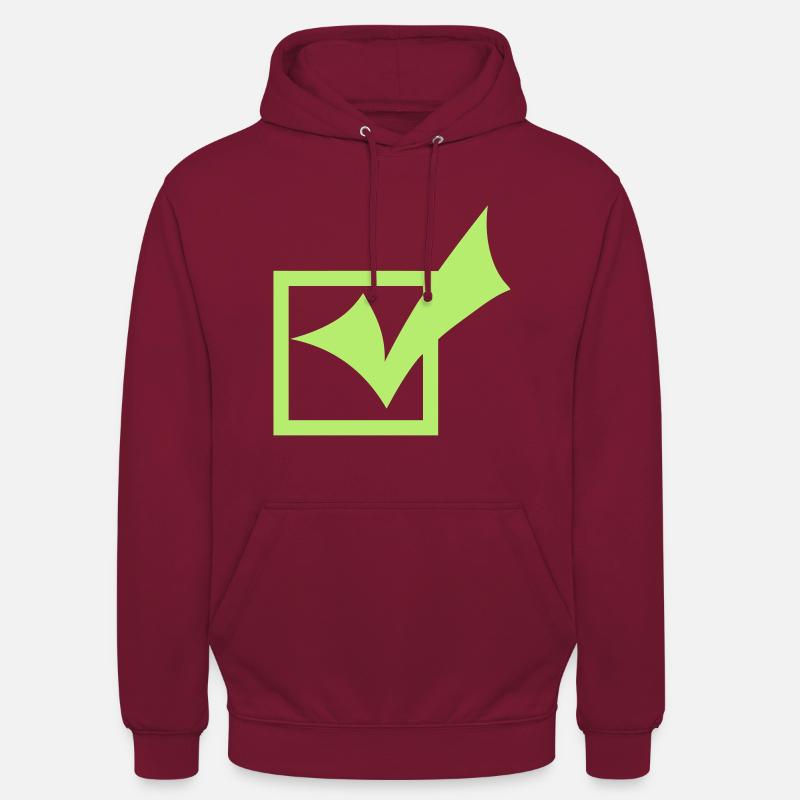 valide check ok cocher 401 - Sweat-shirt à capuche unisexe - bordeaux