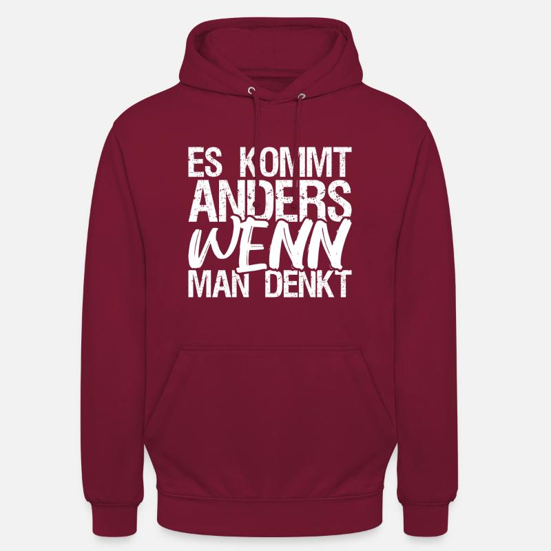 C’est différent quand on pense! - Sweat-shirt à capuche unisexe - bordeaux