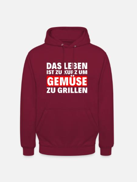 Grillen - Gemüse - Unisex Hoodie - Bordeaux