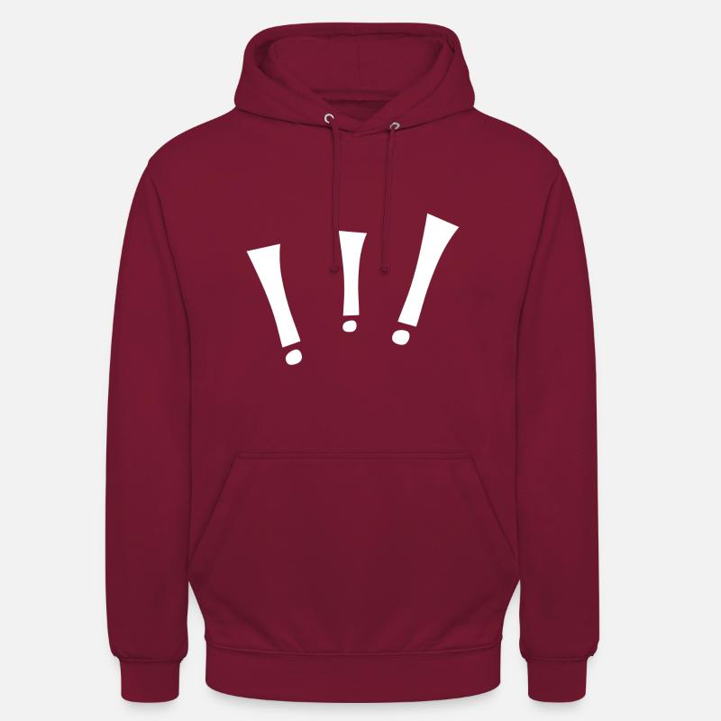 Three exclamation points - Unisex Hoodie - bordeaux