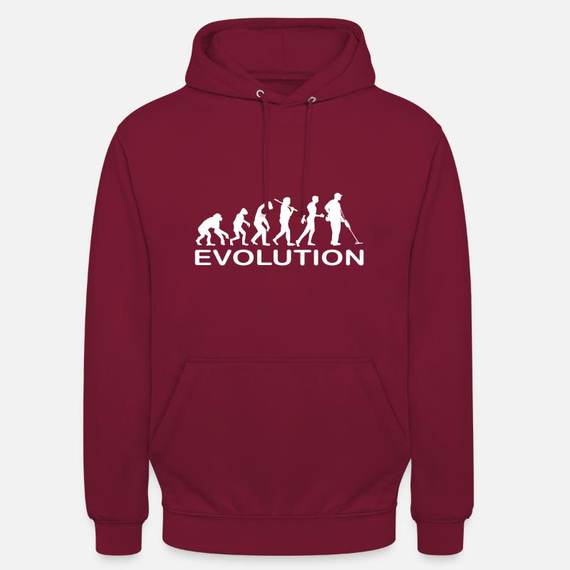 Metal Detector Evolution - Unisex Hoodie - bordeaux