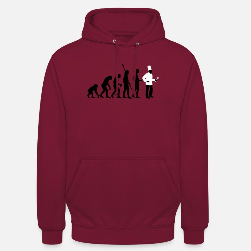 evolution_koch_2c - Sweat-shirt à capuche unisexe - bordeaux