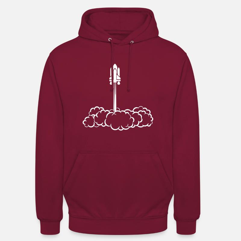 Space shuttle start - Unisex Hoodie - bordeaux