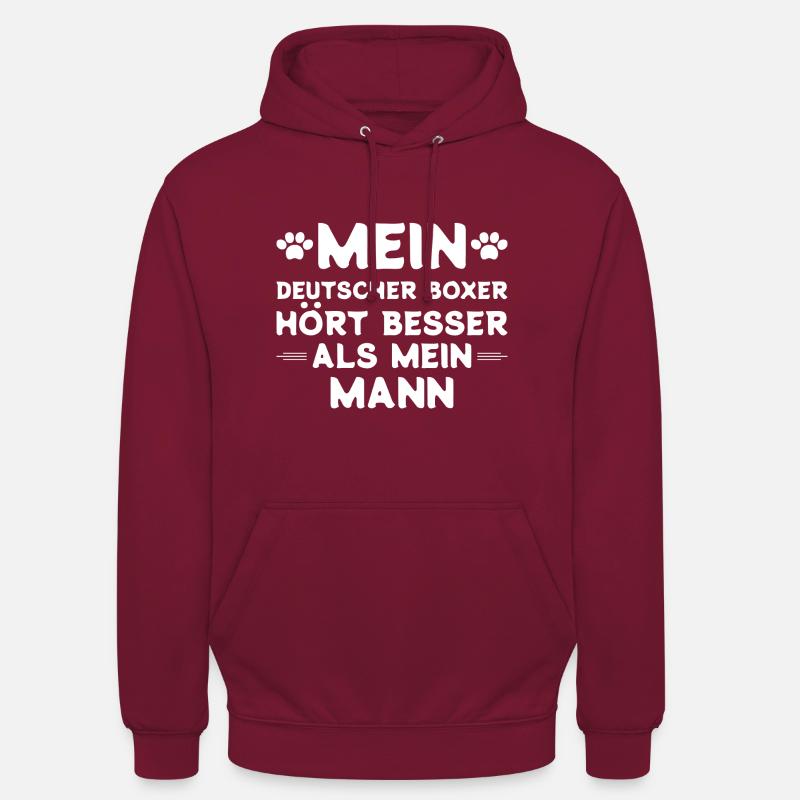 Deutscher Boxer Ehemann - Unisex Hoodie - Bordeaux