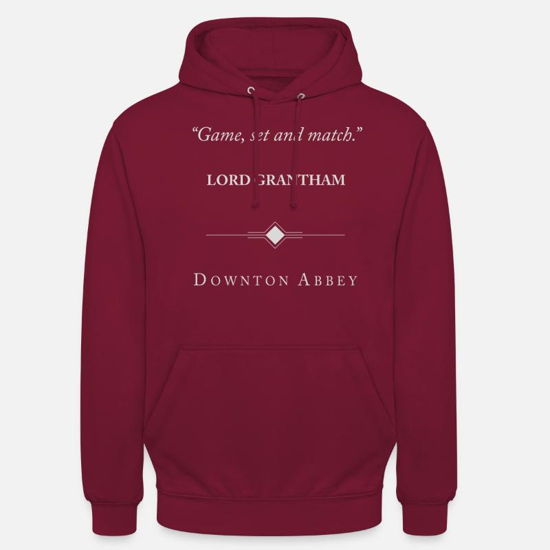 Downton Abbey Compte Grantham Game, Set & Match - Sweat-shirt à capuche unisexe - bordeaux