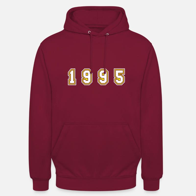 Numéro de l’année 1995 - Sweat-shirt à capuche unisexe - bordeaux