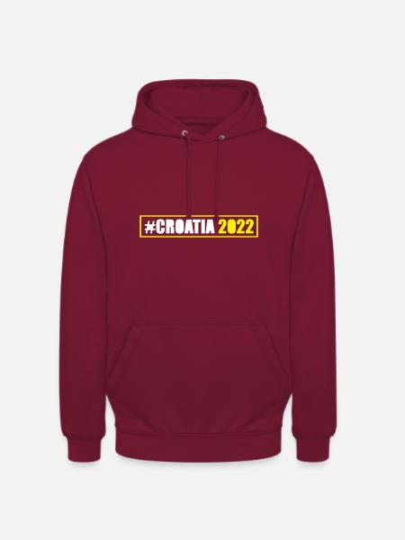 Croatia 2022 - Unisex Hoodie - bordeaux
