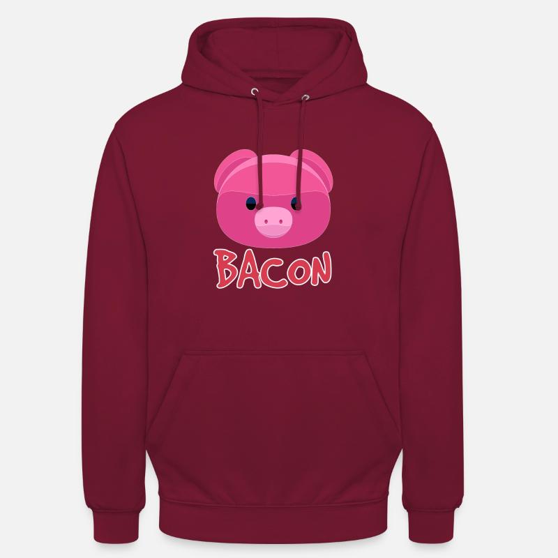 Bacon pig - Unisex Hoodie - bordeaux