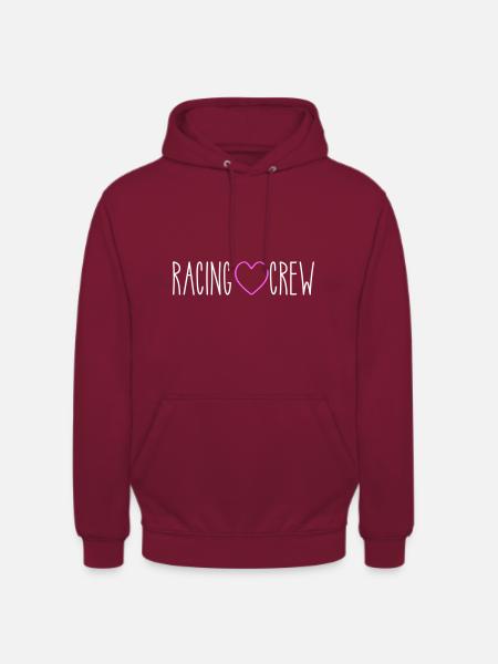 Cœur d’équipage de course - Sweat-shirt à capuche unisexe - bordeaux