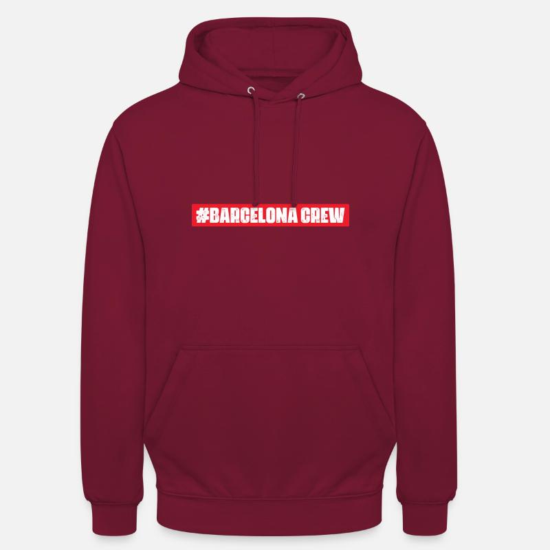 Équipage de Barcelone - Sweat-shirt à capuche unisexe - bordeaux