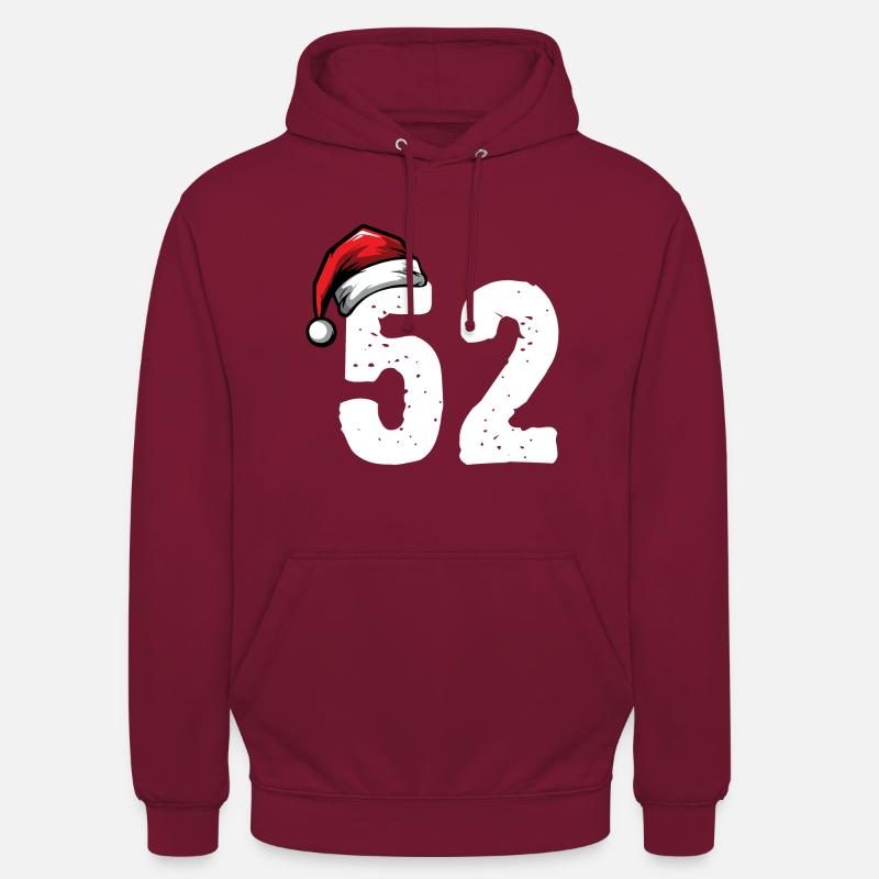 52 Numéro Noël - Sweat-shirt à capuche unisexe - bordeaux