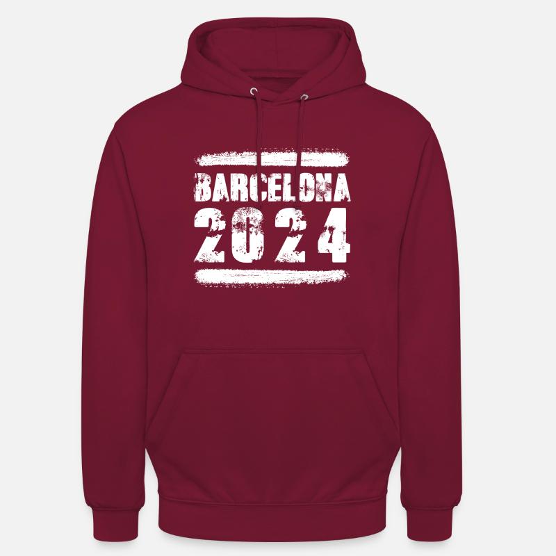 L’équipe de Barcelone 2024 - Sweat-shirt à capuche unisexe - bordeaux