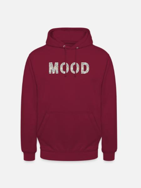 Money Mood Text - Unisex Hoodie - Bordeaux