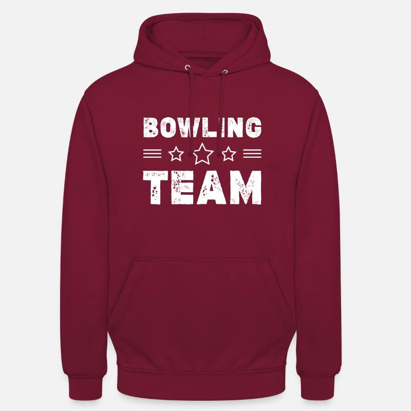 Équipe de bowling - Sweat-shirt à capuche unisexe - bordeaux