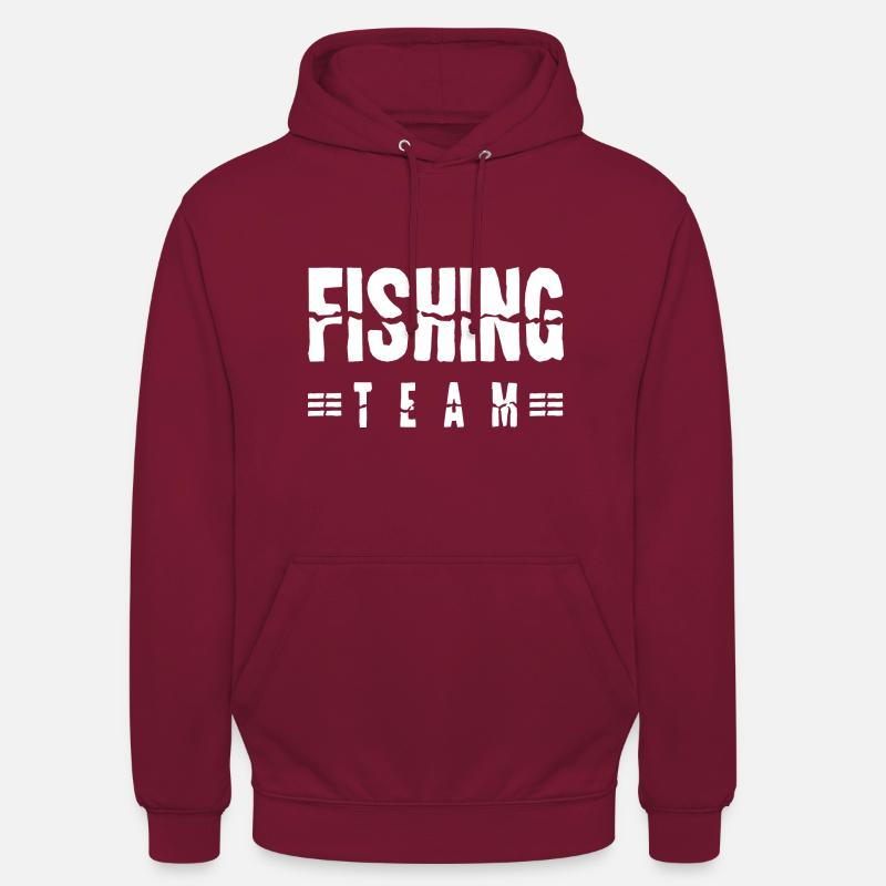 Équipe de pêche - Sweat-shirt à capuche unisexe - bordeaux