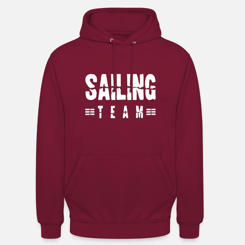 Équipe de voile - Sweat-shirt à capuche unisexe - bordeaux