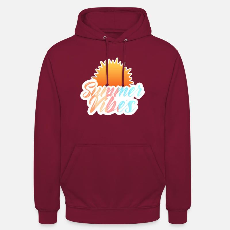 Vibes d’été rétro - Sweat-shirt à capuche unisexe - bordeaux