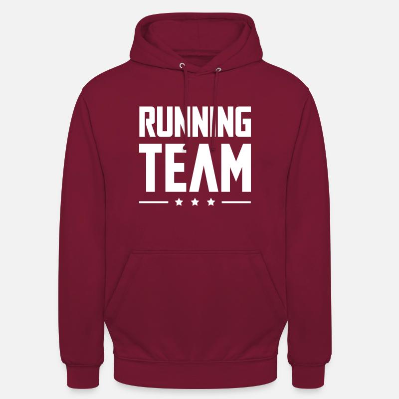 Équipe de course à pied - Sweat-shirt à capuche unisexe - bordeaux