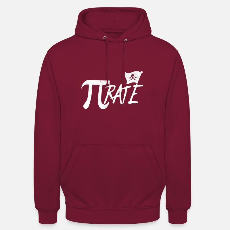 Nerd nerds pirate pi - Sweat-shirt à capuche unisexe - bordeaux