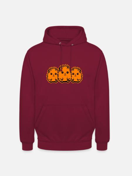 Hérisson Mignon Mignon Bébé - Sweat-shirt à capuche unisexe - bordeaux