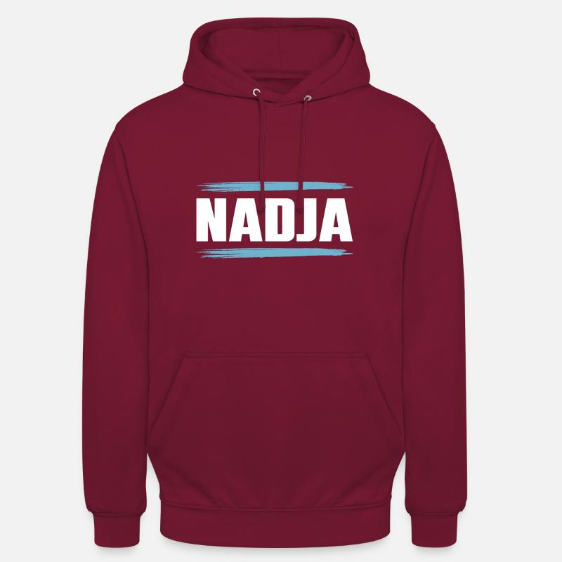 Nadja - Sweat-shirt à capuche unisexe - bordeaux