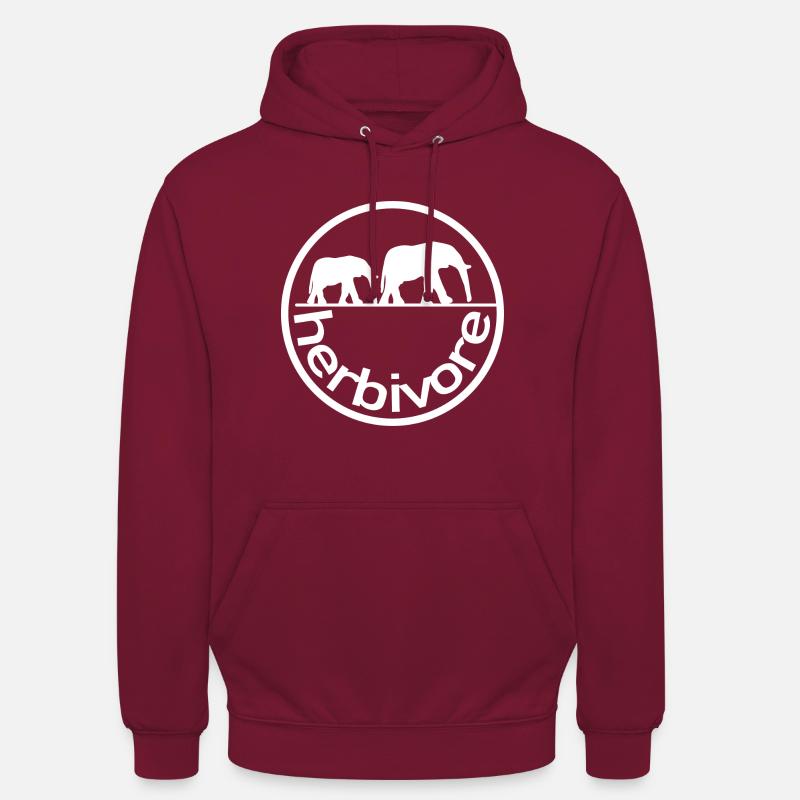 Eléphant herbivore - Sweat-shirt à capuche unisexe - bordeaux