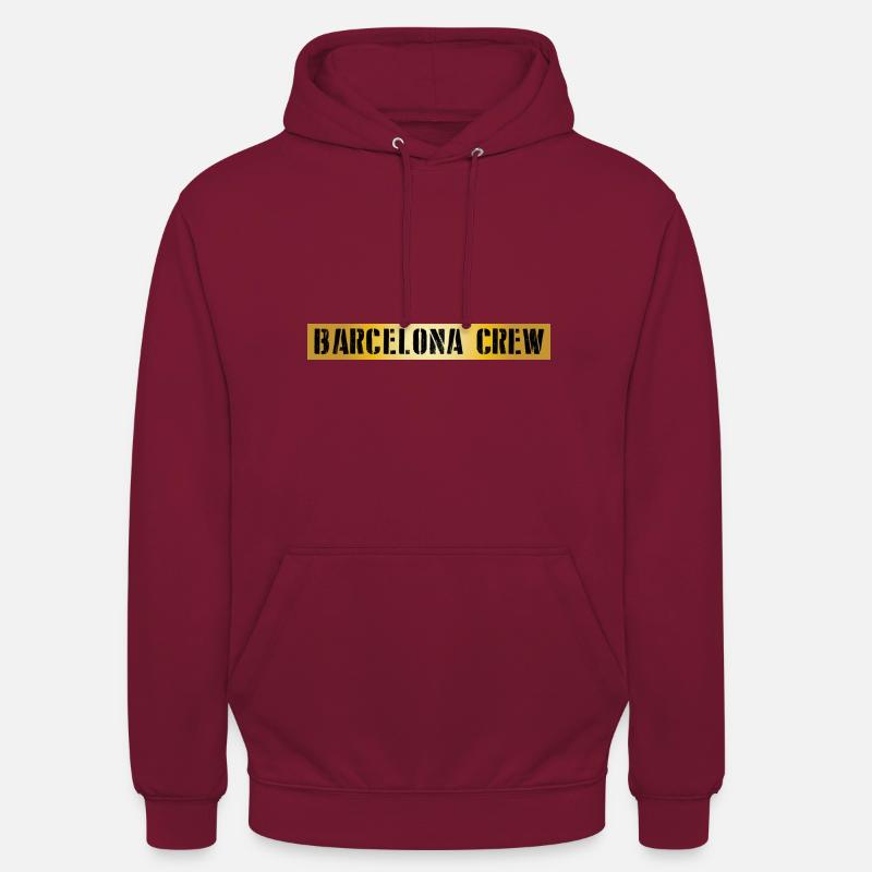Équipage de Barcelone - Sweat-shirt à capuche unisexe - bordeaux