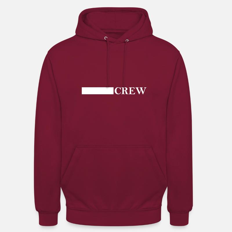 Conception de l’équipage - Sweat-shirt à capuche unisexe - bordeaux