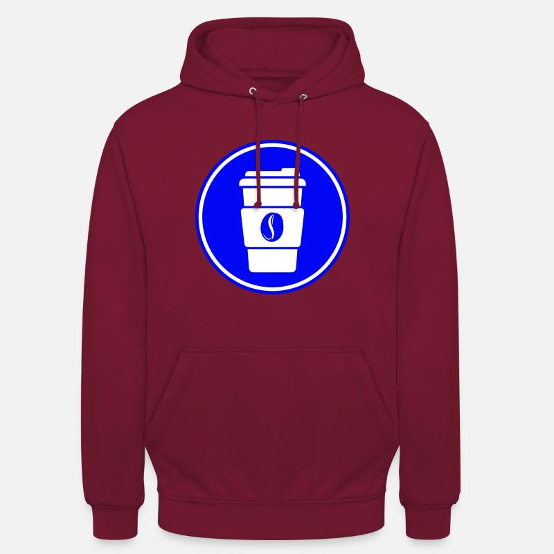 Symbole du café - Sweat-shirt à capuche unisexe - bordeaux