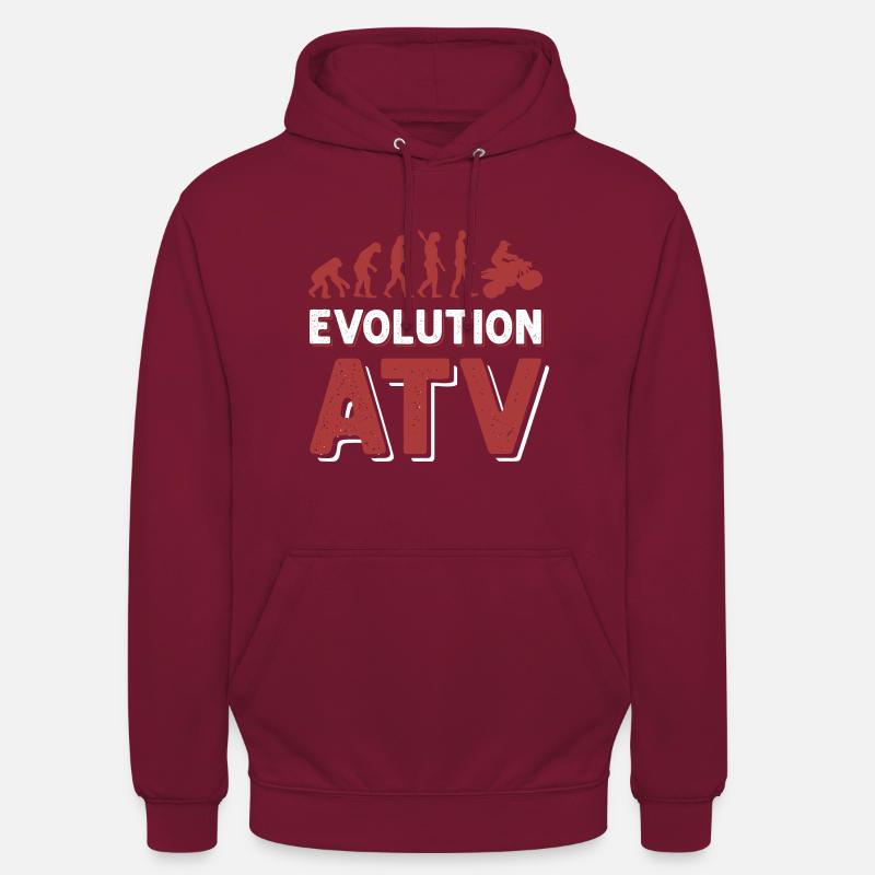 Quad Evolution Quadfahrer - Sweat-shirt à capuche unisexe - bordeaux