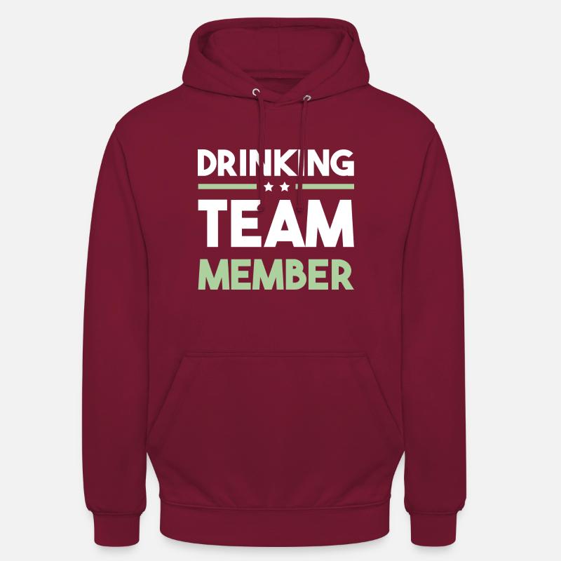 Équipe de consommation d’alcool - Sweat-shirt à capuche unisexe - bordeaux