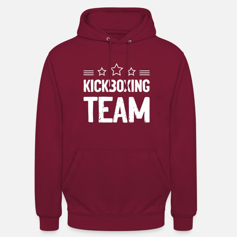 Équipe de kickboxing - Sweat-shirt à capuche unisexe - bordeaux
