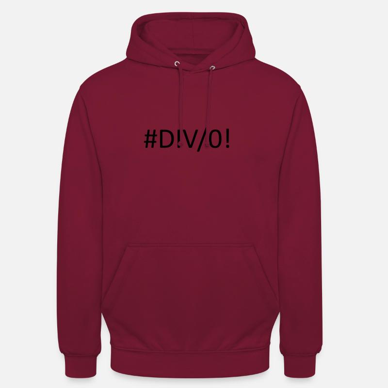 #DIV/0! Excel Error - Unisex Hoodie - bordeaux