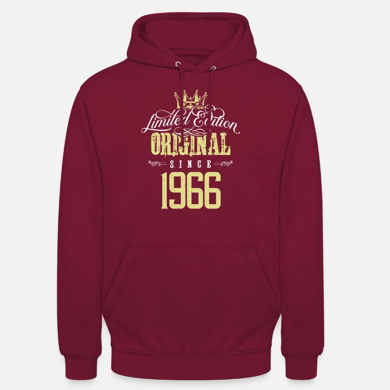 Édition limitée 1966 - Sweat-shirt à capuche unisexe - bordeaux