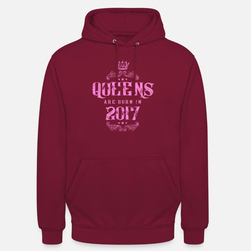 né en 2017 - Sweat-shirt à capuche unisexe - bordeaux