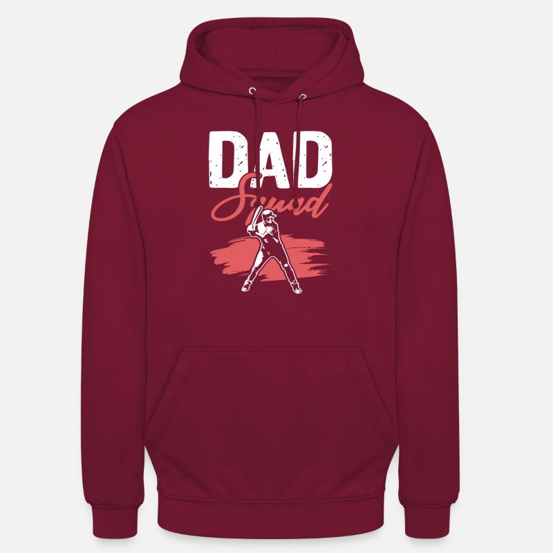 Équipe de baseball papa - Sweat-shirt à capuche unisexe - bordeaux