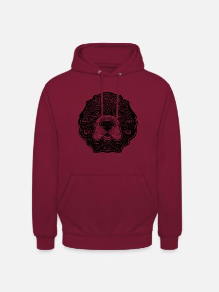 Dekorativer Hund - Unisex Hoodie - Bordeaux