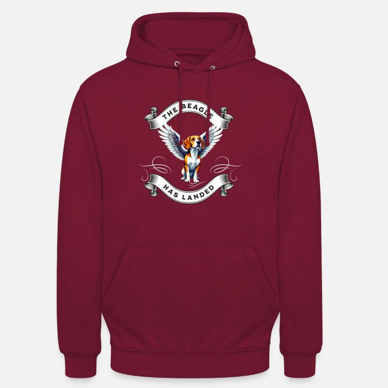 Le Beagle a atterri - Sweat-shirt à capuche unisexe - bordeaux