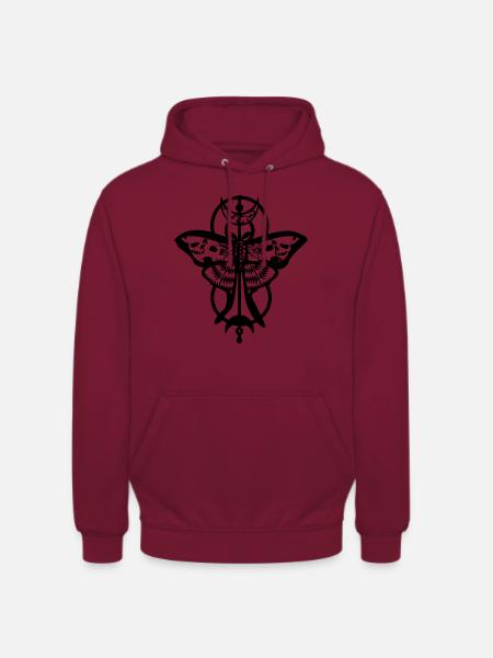 Schädelmotte - Unisex Hoodie - Bordeaux