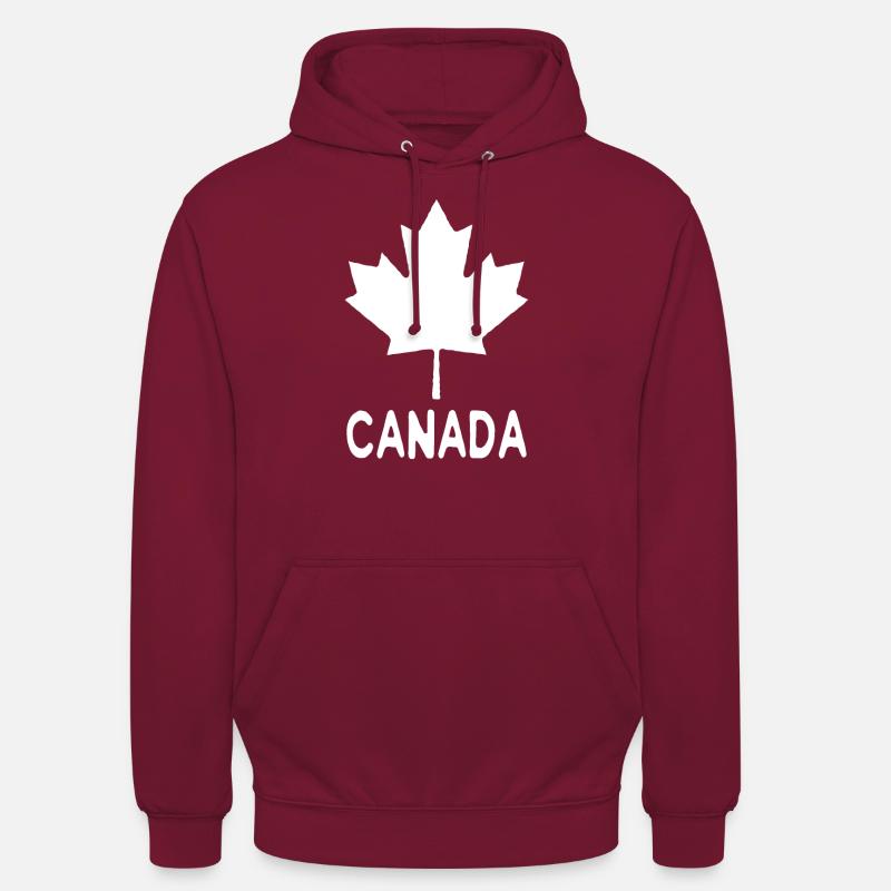 Maple Maple Leaf Canada Canada - Sweat-shirt à capuche unisexe - bordeaux