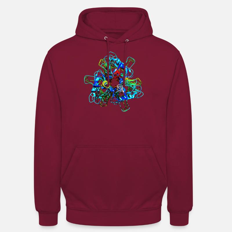 Native Tailspike Protein Molécule Bactériophage - Sweat-shirt à capuche unisexe - bordeaux