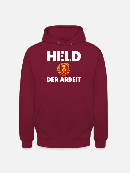 Held der Arbeit DDR - Unisex Hoodie - Bordeaux