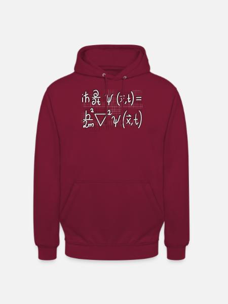 Physik Schrödinger Gleichung Quantenmechanik - Unisex Hoodie - Bordeaux