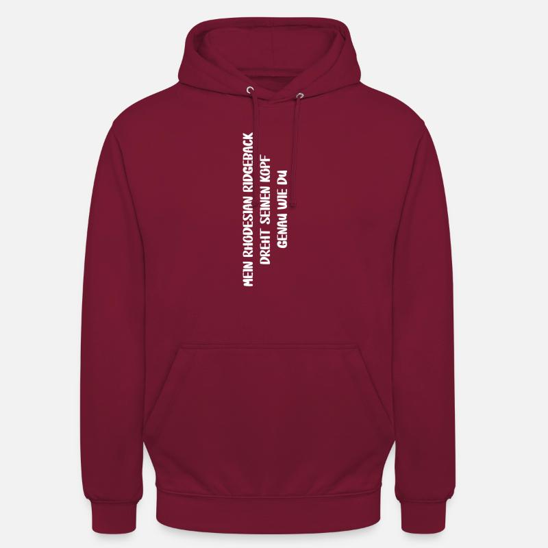 Rhodesian Ridgeback Tshirt - Rhodesian Ridgeback - Unisex Hoodie - Bordeaux