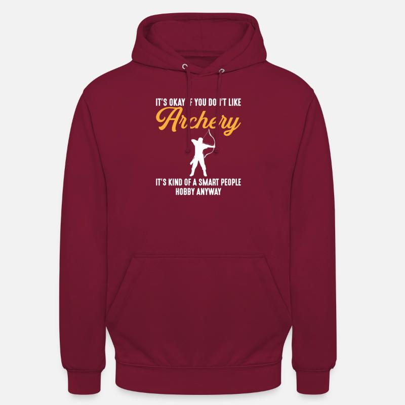 Bogenschießen smart e,, Bogenschießen - Unisex Hoodie - Bordeaux