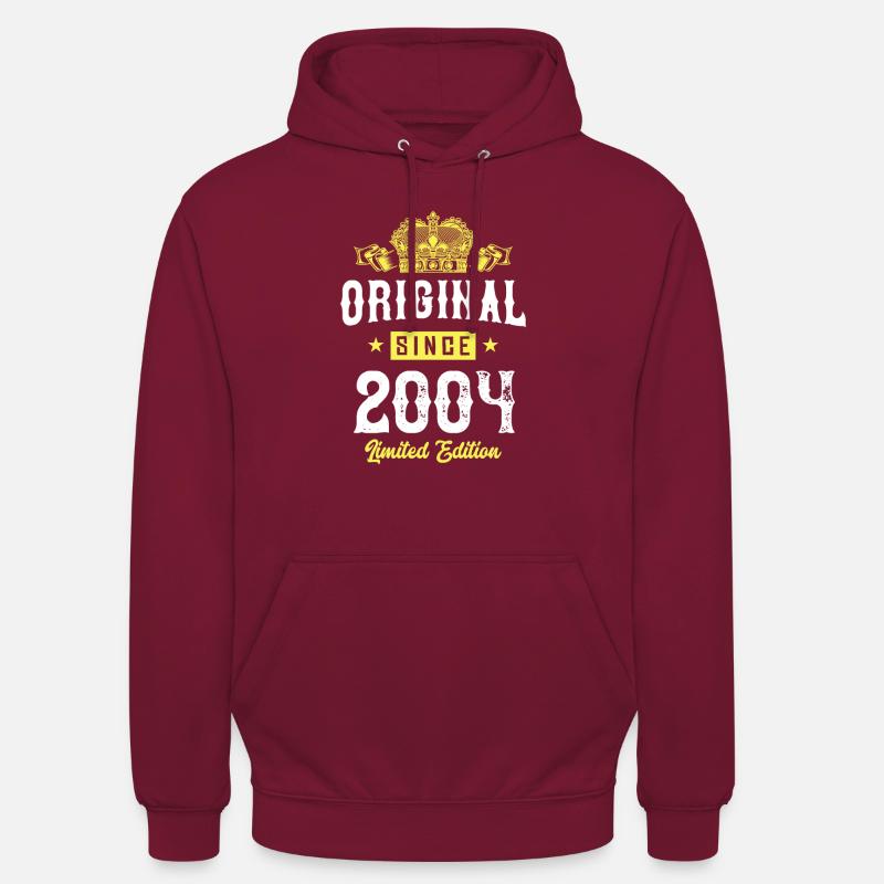 2004 Édition limitée - Sweat-shirt à capuche unisexe - bordeaux