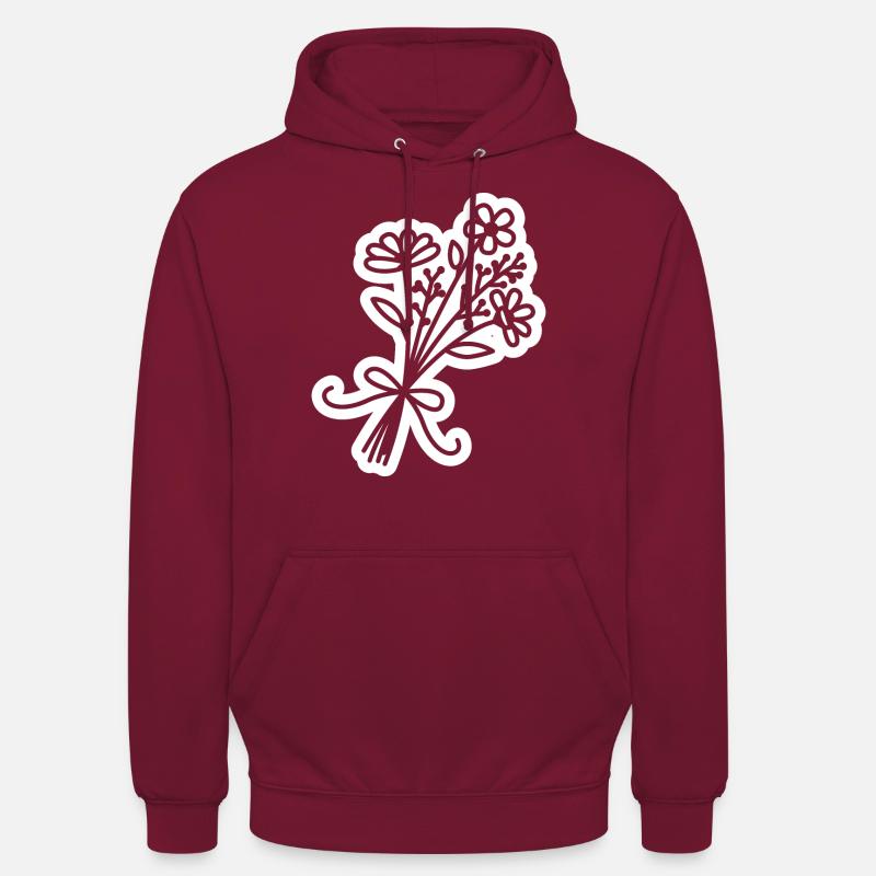 Bouquet de fleurs - Sweat-shirt à capuche unisexe - bordeaux
