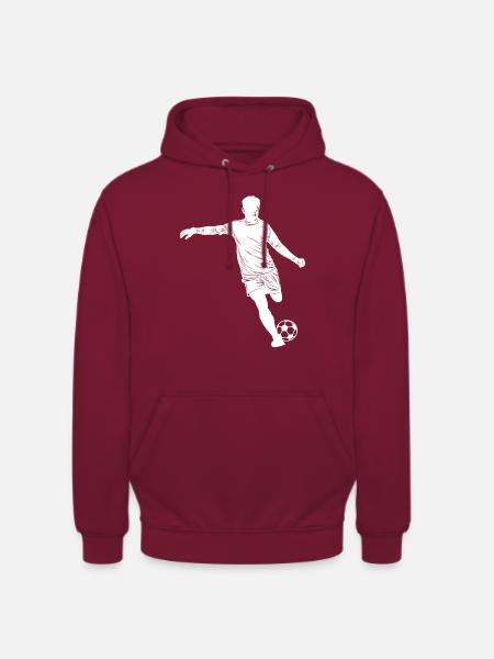 Fußball Silhouette - Unisex Hoodie - Bordeaux